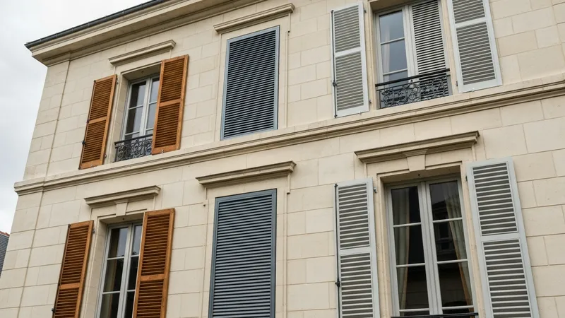 Volets roulants modernes en aluminium